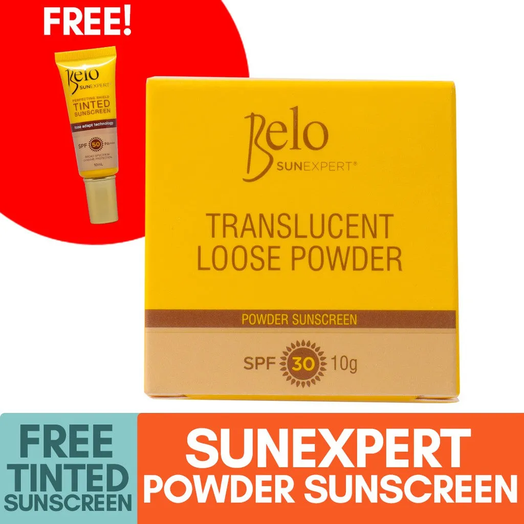 Belo SunExpert Translucent Loose Powder 10g   FREE Tinted Sunscreen 10mL