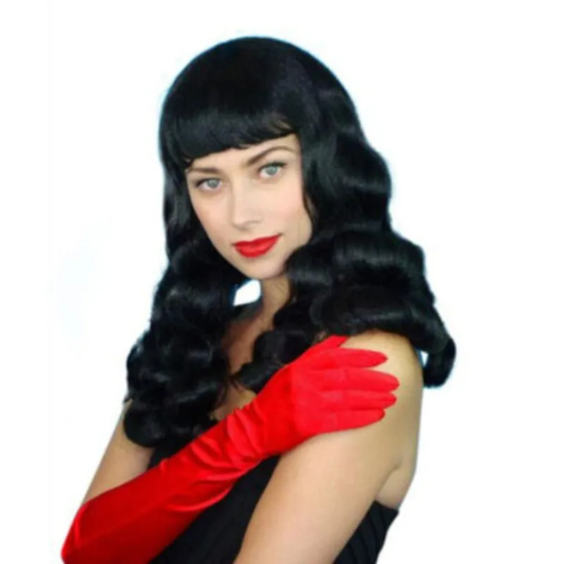 Bettie Page Burlesque Black Wig