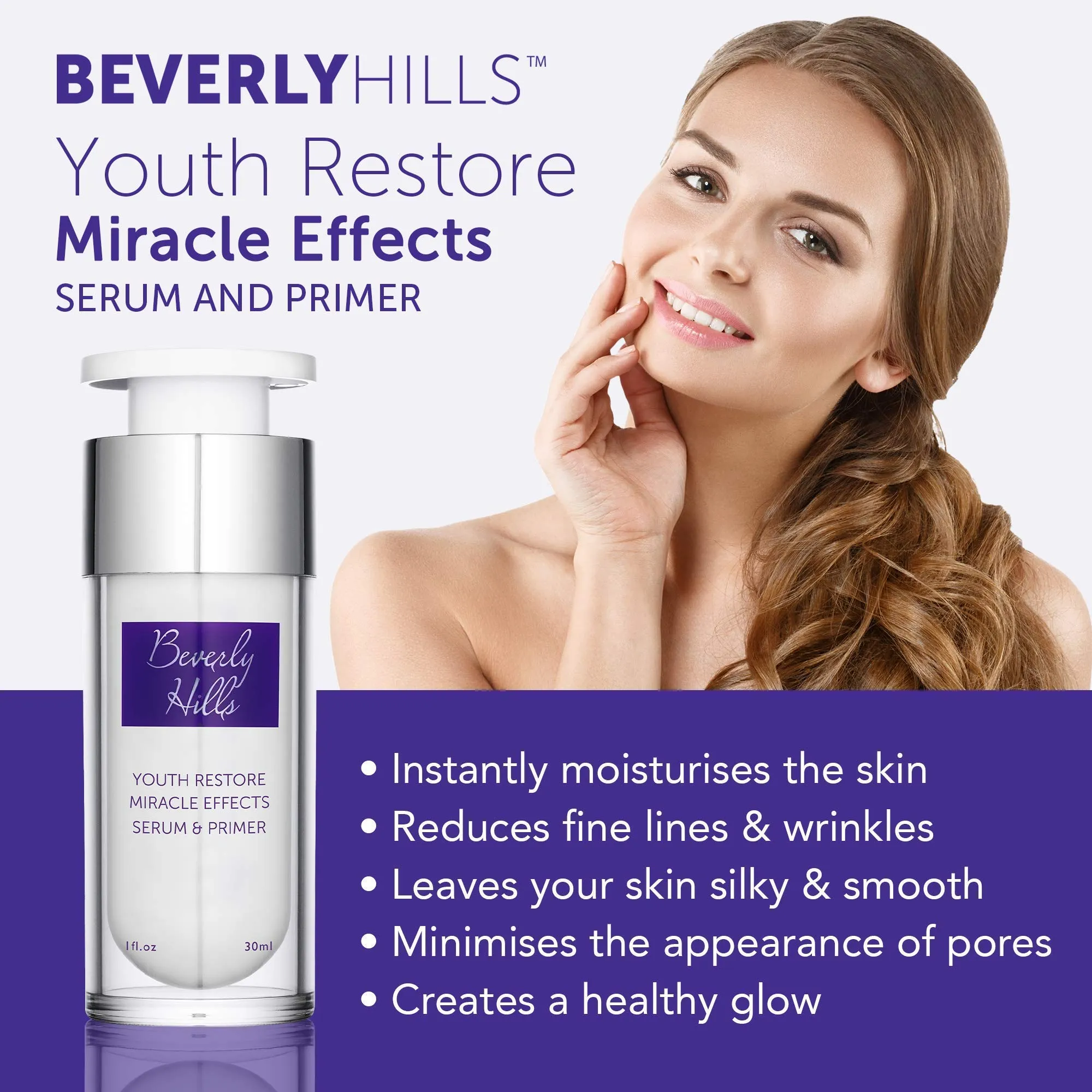 Beverly Hills Anti Ageing Makeup Face Primer that Minimises Pores and Uneven Skin Tone