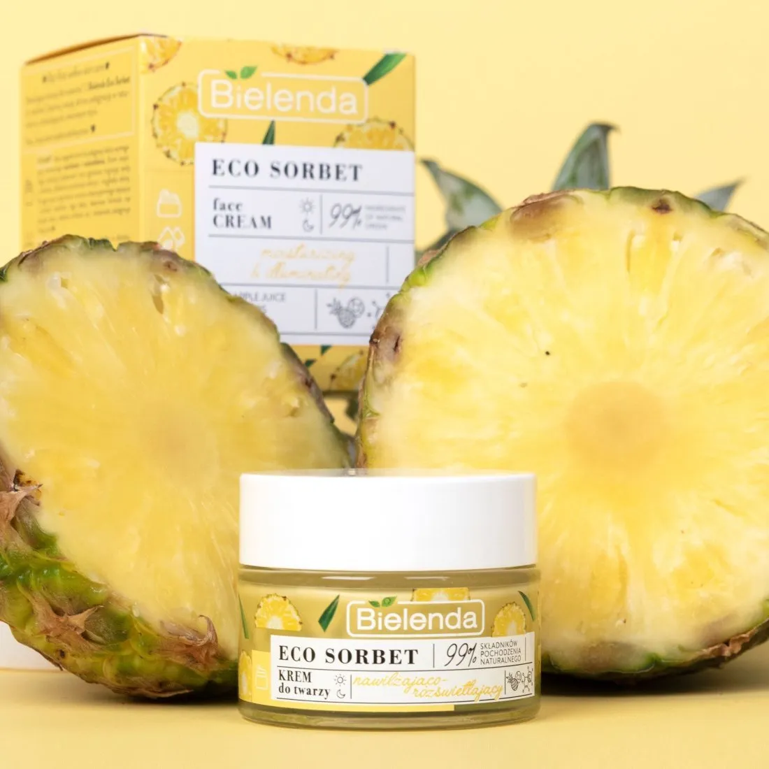 Bielenda ECO SORBET - Pineapple - Moisturizing & Illuminating Cream 50ml