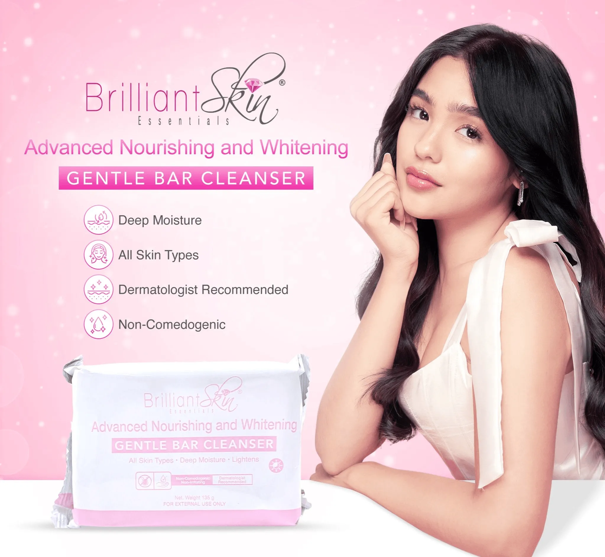 Brilliant Skin Advanced Nourishing & Whitening Gentle Bar Cleanser - 135g