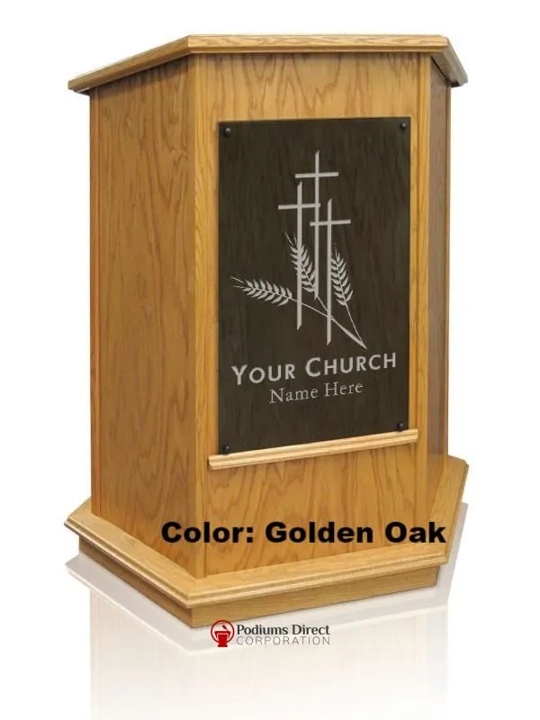 Church Wood Pulpit NC10W/NC10WG Prestige FOUNDATION with Glass - FREE SHIPPING!