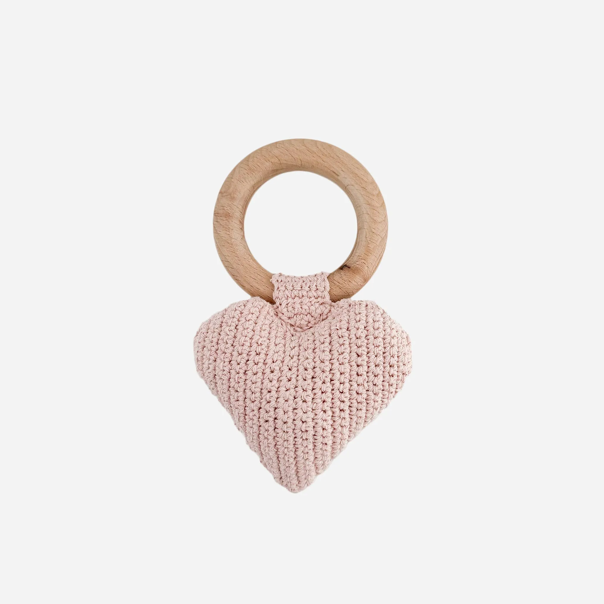 Cotton Crochet Rattle Teether | Heart