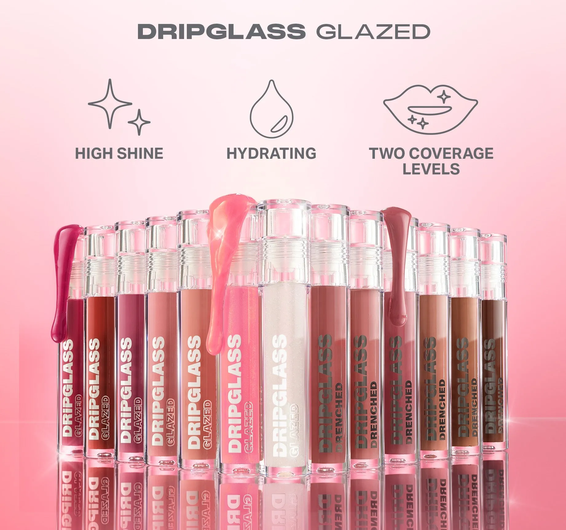 Dripglass Glazed High Shine Lip Gloss - Glint Of Pink