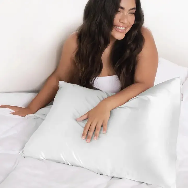 Ivory Satin Pillowcase King