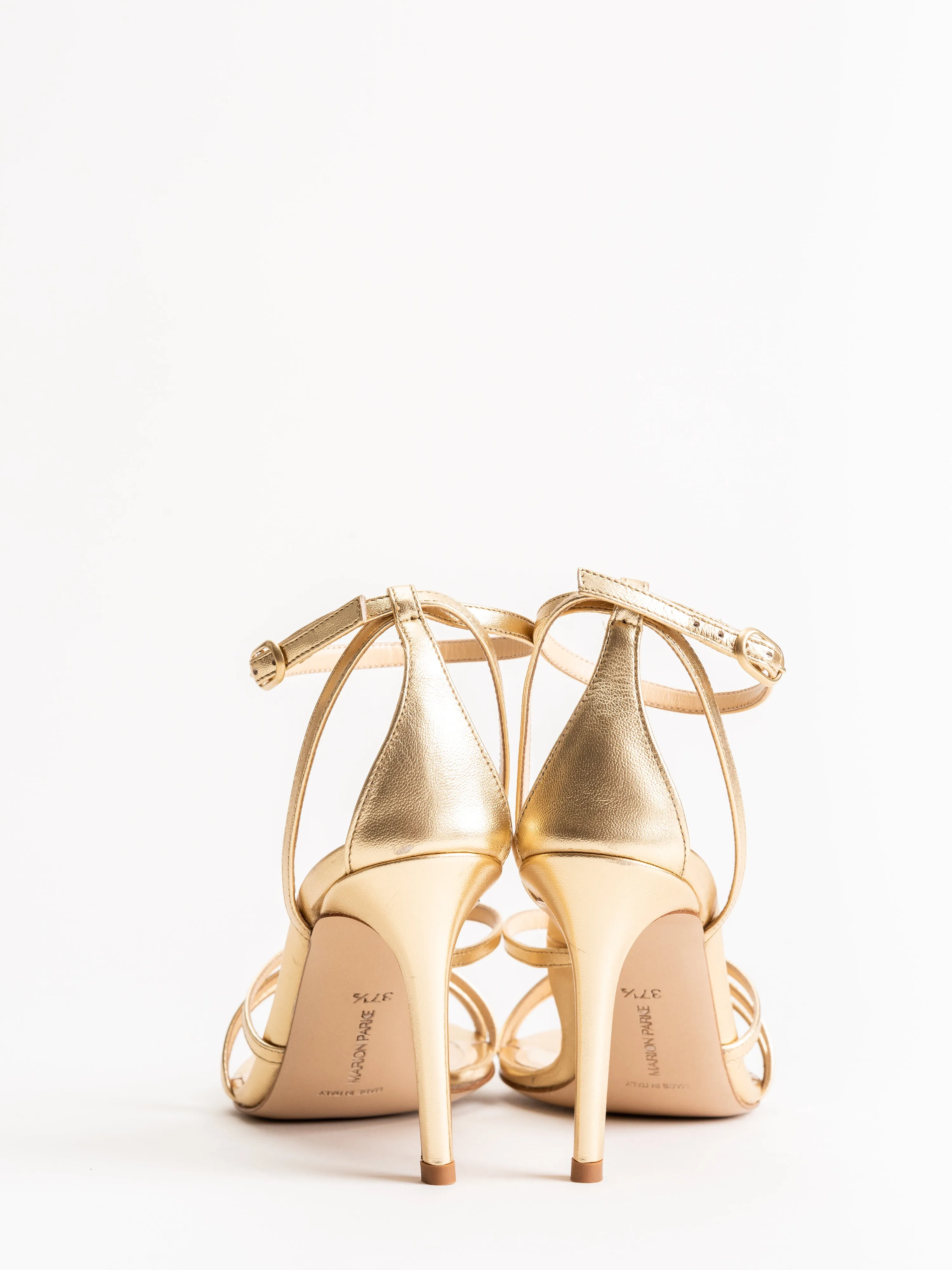 lillian 85mm heel - metallic soft gold