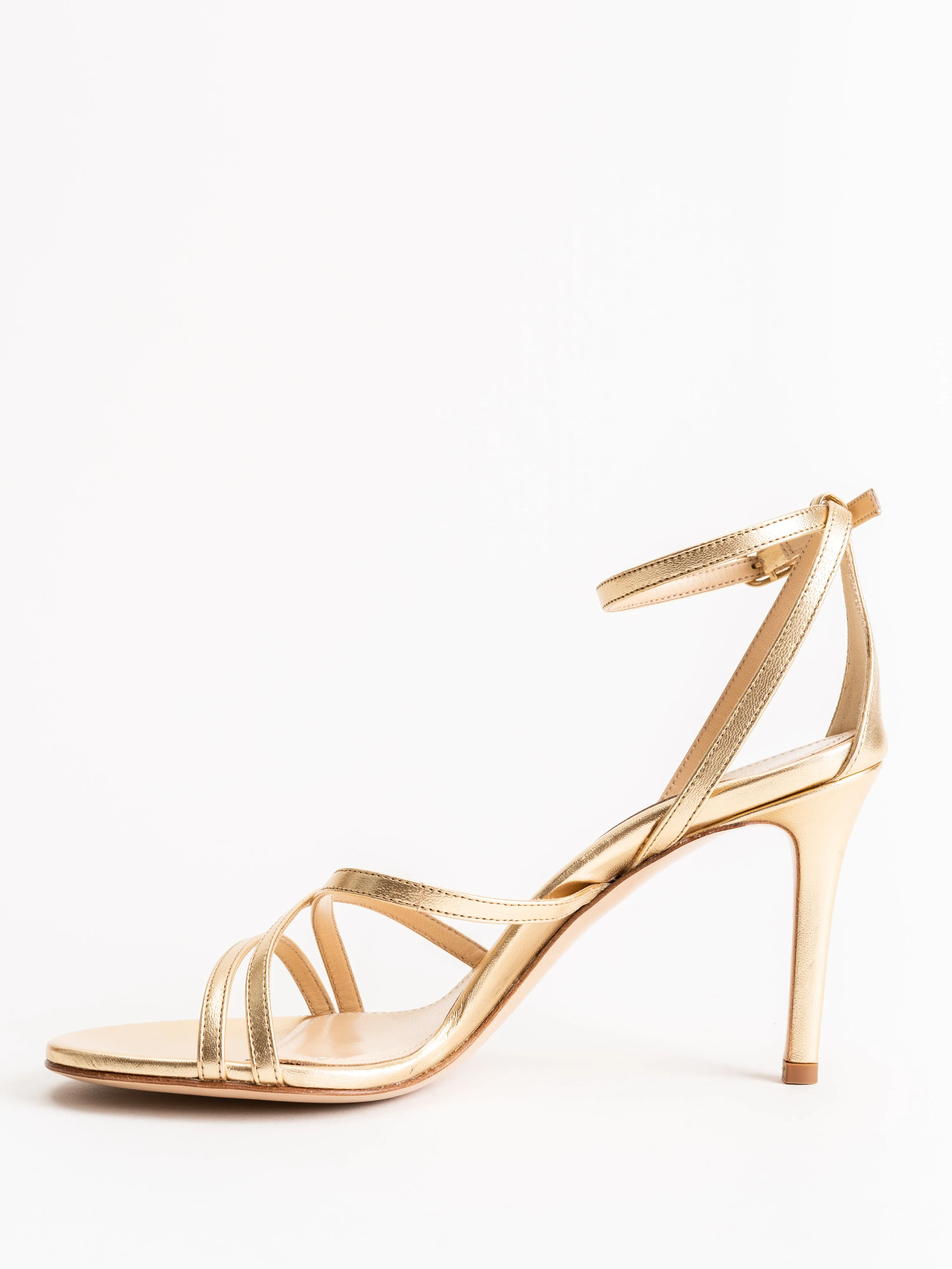 lillian 85mm heel - metallic soft gold