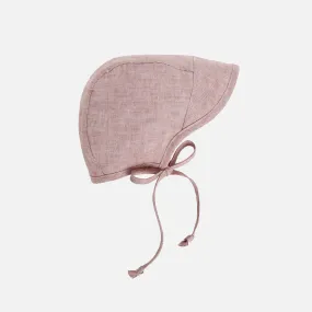 Linen Brimmed Bonnet - Blush