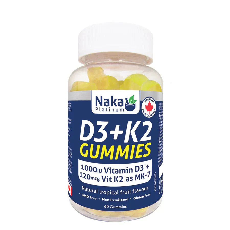 Naka Platinum - D3   K2 Gummies, 60 Gummies