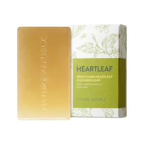 NATURE REPUBLIC Heatleaf Fresh Farm Heatleaf Cleansing Bar صابونة البشرة بالاعشاب