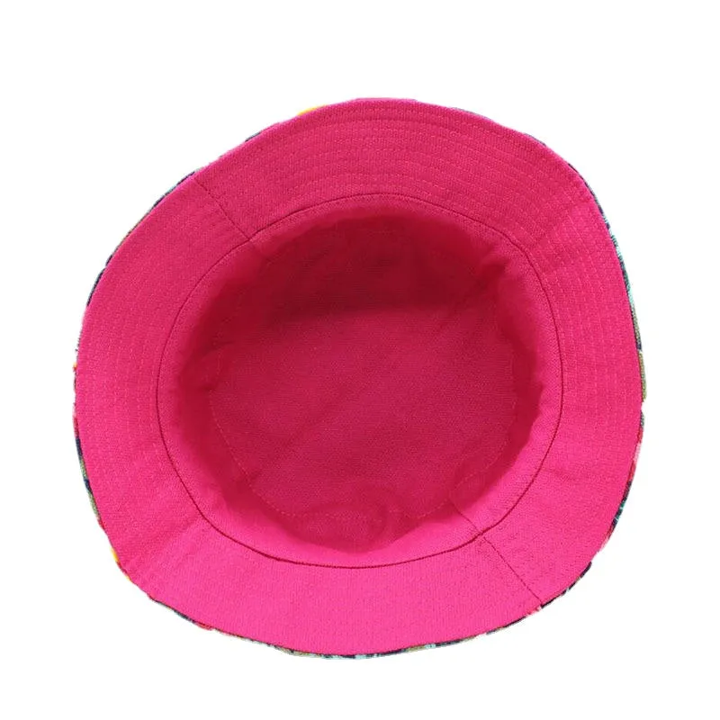 Printed Double-sided Visor With Foldable Cap Sunscreen Visor Fisherman Bucket Hat