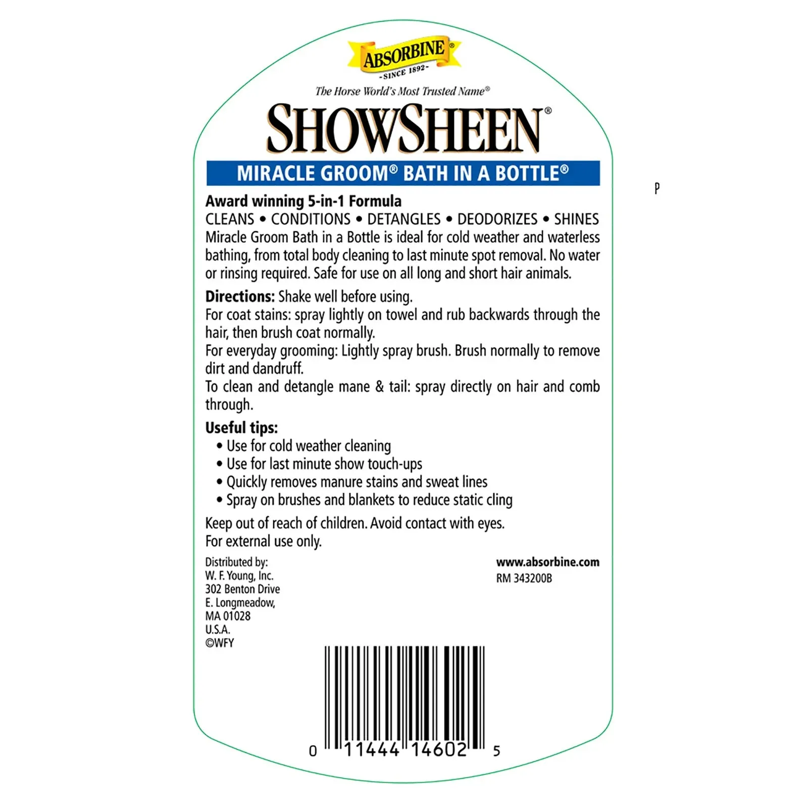 ShowSheen Miracle Groom Spray - 32oz.